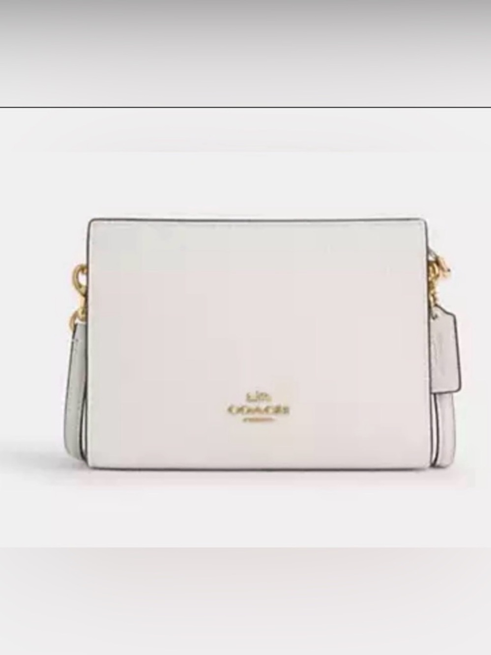 🌸 Coach NWT Chalk Pebbled Leather Slim Crossbody Bag with Gold Hardware